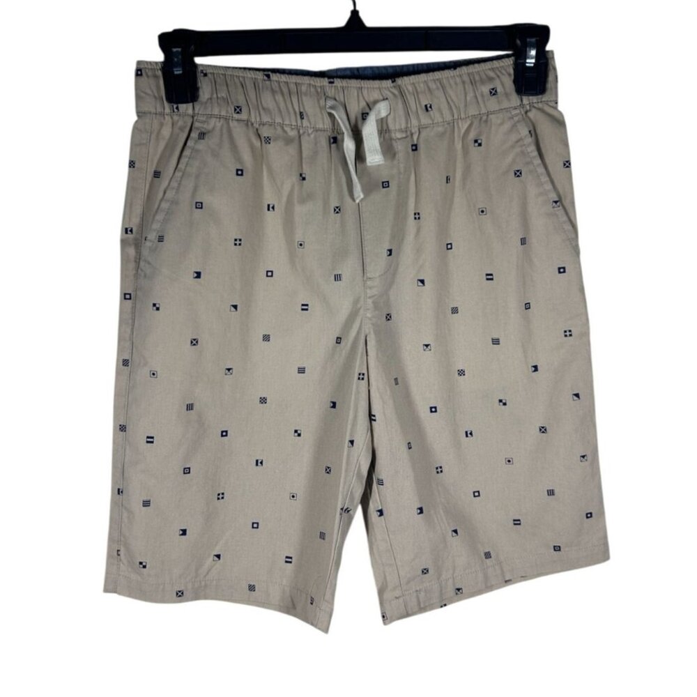 Nautica Shorts Boys Size‎ Large 14/16 Beige Patterned Cotton